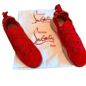 Christian Louboutin Arpoador Red Suede Drawstring Sock Sneakers Men’s EU 43US 10
